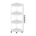 thumbnail image 3 of Rectangular 3-Layer Storage Rack - Bathroom Plastic Floor Standing Organizer Kitchen Pantry Shelf Sturdy Construction 24" Tall, 3 of 5