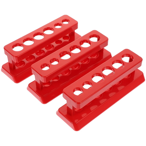 ColoMX Soporte para tubos de ensayo, soporte para tubos de ensayo de plástico, equipo de enseñanza escolar, 3 uds.