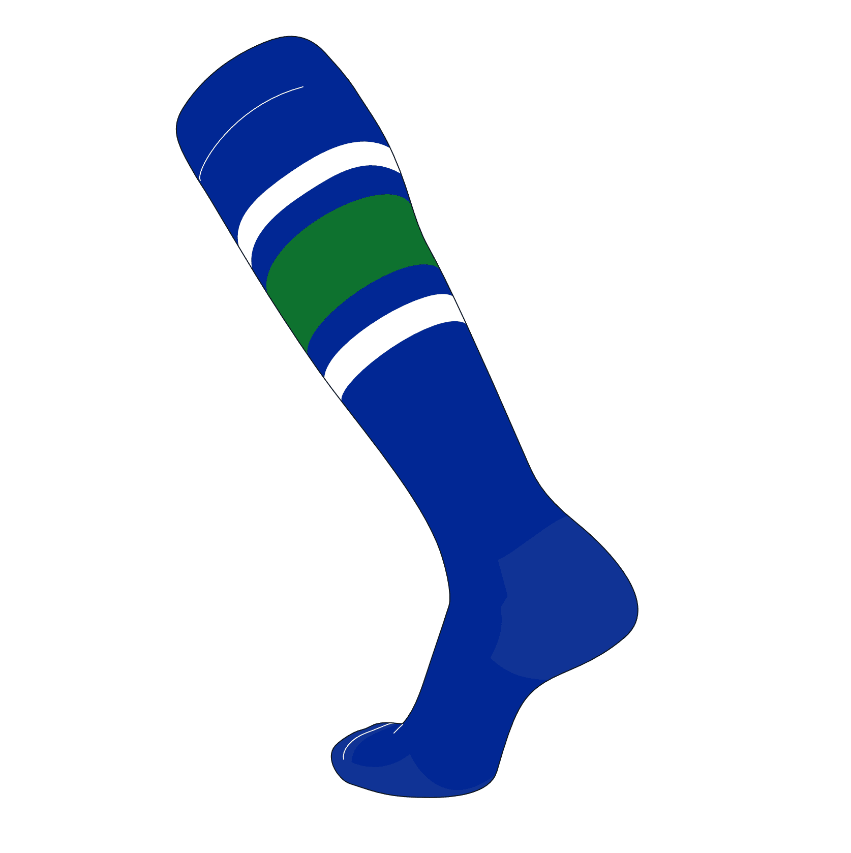 TCK Elite Baseball Football Knee High Striped Socks (E) Royal Blue