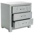 thumbnail image 2 of SAFAVIEH Raina Three Drawer Greek Key Night Stand Grey, 2 of 13