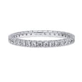 thumbnail image 2 of BERRICLE Sterling Silver Wedding Rings Round Cut Cubic Zirconia CZ Eternity Ring for Women, Rhodium Plated Size 4.5, 2 of 13