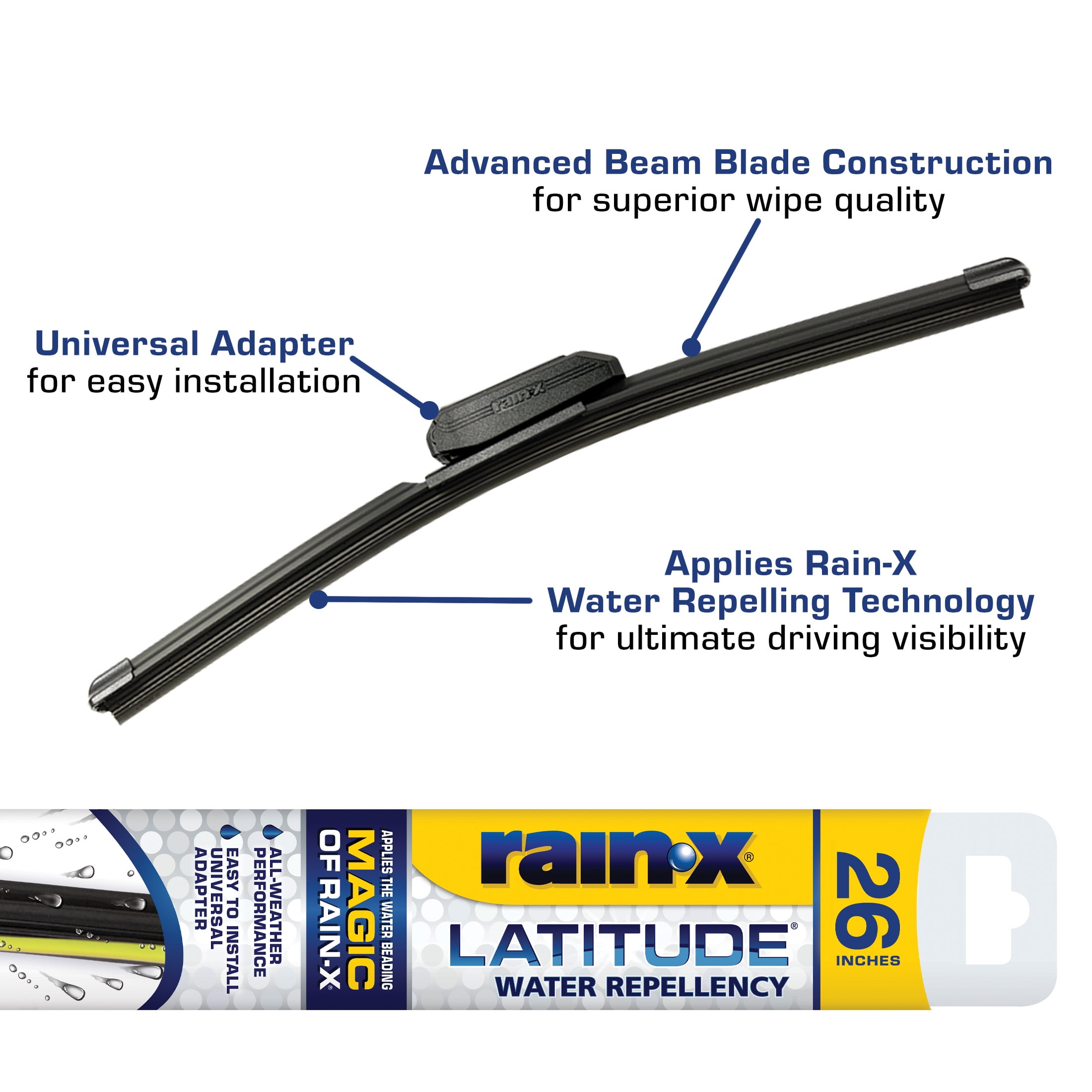 Rain-X Latitude Water Repellency 26" 2-in-1 Windshield Wiper Blade