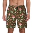 thumbnail image 2 of Picia Mushrooms and Autumn pattern Mens Swim Trunks with Compression Liner Stretch Beach Shorts Quick Dry with Zipper Pockets No-Chafing Board Shorts-3X-Large, 2 of 9