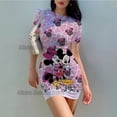 thumbnail image 1 of Vestido ajustado de manga corta para mujer, conjunto bonito y Sexy, trajes a la moda para mujer, trajes sexys para mujer de minnie mouse 2024, 1 of 5