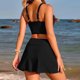 thumbnail image 5 of Trajes de baño tankini para mujer Traje de baño de color sólido de cintura alta dividida para mujer Traje de baño de bikini conservador y de moda Traje de baño de dos piezas para mujer, 5 of 5