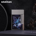 thumbnail image 6 of Kerosene lighter, Top Metal Pocket Lighter Daily Use, Sold Without Fuel.,SKU00946-蝴蝶绮梦银色, 6 of 11