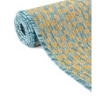thumbnail image 2 of Jill Zarin Outdoor Collection Area Rug - Cape Town (7' 10" x 10' Oval Yellow and Aqua/Light Blue), 2 of 11