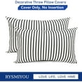 thumbnail image 4 of Decorative Throw Pillow Covers Set of 2 Black Pillow Covers 12x20 inch Throw Pillow Cases Linen Square Pillow Case,Farmhouse Outdoor Modern Striped Pillow Covers for Couch Sofa Living Room, 4 of 6
