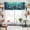 Blue, variant on Teal Ombre Anchor Kitchen Curtain Valances for Windows Farmhouse Short Curtains, Coastal Nautical Metal Luster Anchor Rod Pocket Valance Curtain for Bedroom Cafe Living Room 54"x18"