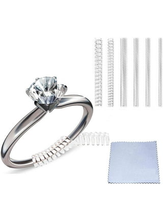 Invisible Ring Size Adjuster for Loose Rings Ring Adjuster Fit Wide Rings  with Jewelry Polishing Cloth