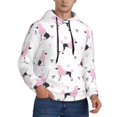 thumbnail image 2 of Honeii Cute Poodle Dog Pattern Mens Hoodies Men's Loose Sleeve Sweatshirt,Pullover Hooded Sweatshirt for Men,Essentials Hoodie-X-Large, 2 of 7