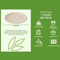 thumbnail image 3 of 350 Pack Paper Plates 7 inch 100% Compostable, Heavy-Duty Disposable Paper Plates Bagasse Natural Biodegradable Eco-Friendly Sugarcane, 3 of 6