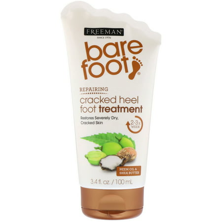 Freeman Beauty, Bare Foot, Repairing, Cracked Heel Foot Treatment, Neem Oil & Shea Butter, 3.4 fl oz (100