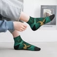 thumbnail image 2 of Naloa Green Gold Glitter Ankle Socks for Women Non Slip Socks No Show Socks Classic Low Cut Casual Socks Casual Socks, 2 of 7