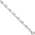 thumbnail image 1 of Sterling Silver Cz Fancy Polished Bracelet Made In India qx769cz, 1 of 5