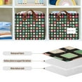thumbnail image 4 of Yayeee Foldable Storage Basket for Shelves with Handles Set of 2 Waterproof Cloth Bins, Green Block Pattern, 4 of 7