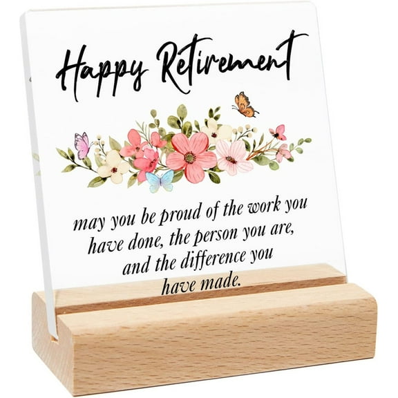 Retirement Gifts,Thank You Gifts for Friends Boss Family Coworkers,Meaningful Office Sign for Women,Encouragement Décor for Desk Cubicle Home Office,May You Be Proud of the Person You Are Sign 4In
