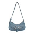 thumbnail image 3 of Bolso de hombro de PU jinwen para mujer Bolso femenino de moda azul, 3 of 8
