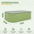 thumbnail image 3 of EAGLE PEAK 17'' Tall Outdoor Raised Garden Bed Planter, for Vegetables, Flowers, and Herbs 6 in 1 Modular Design, Olive Green, 3 of 10