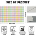 thumbnail image 4 of Easter Plaid Placemats Set of 4, Colorful Buffalo Checks Spring Stripes Non Slip Heat Resistant Table Mats 12" X 18" for Dining Kitchen Holiday Decor, Every Day Use, 4 of 6
