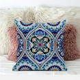 thumbnail image 2 of Bohemian Mandala Vector Indoor/Outdoor Pillow in Blue Orange Green 28x28, 2 of 5