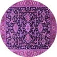 thumbnail image 1 of Ahgly Company Indoor Round Oriental Purple Industrial Area Rugs, 5' Round, 1 of 4
