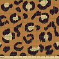 thumbnail image 2 of Ambesonne Cat Design Fabric by the Yard Upholstery, Leopard Skin Ornament, 3 Yards, Pale Vermilion and Brown, 2 of 5
