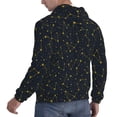thumbnail image 6 of Uemuo Constellation Pattern Men's Hoodie - Casual Pullover Hoodie with Kangaroo Pocket, Stylish Hooded Sweatshirt for Everyday Wear-Small, 6 of 7