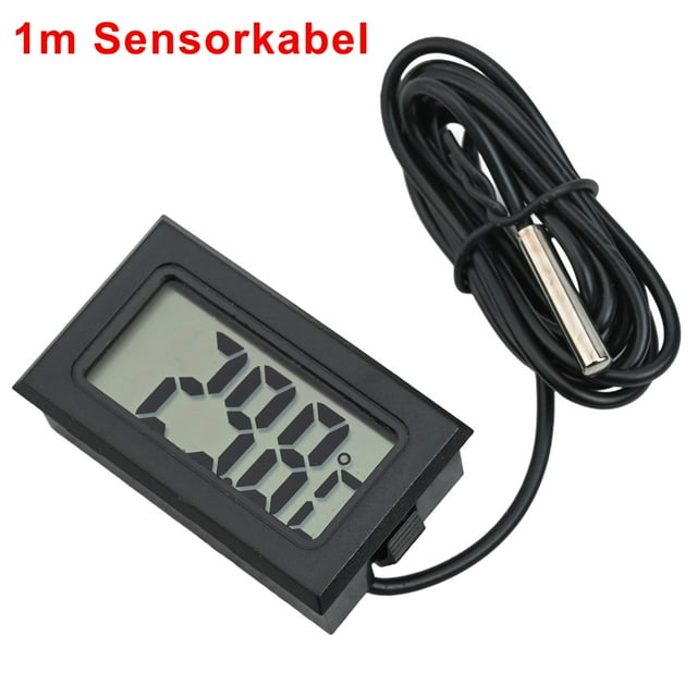 Mini Temperature Sensor LCD Car Digital Thermometer Hygrometer Temperature Indoor Outdoor Humidity Meter Gauge Instruments 1 meters