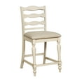 thumbnail image 2 of Furniture of America Wilson Counter Height Chairs - Set of 2, Antique White, 2 of 7