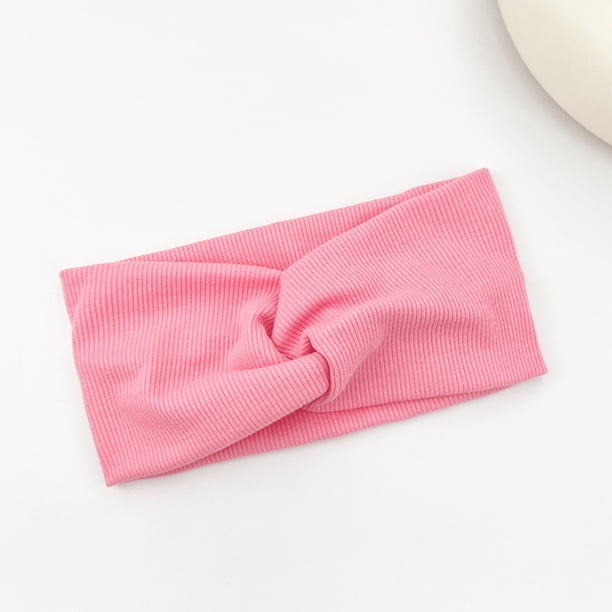 Diadema europea y americana con hilo de color sólido, banda elástica cruzada para el cabello, banda para el cabello deportiva de yoga para hombres y mujeres