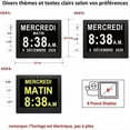 thumbnail image 3 of Horloge Numérique Pouces Horloge de Jour Grand Écran Réveil Horloge Murale (Noir), 3 of 4