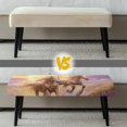 thumbnail image 5 of Jiueut Horse Beach Pattern Dining Room Bench Covers, Machine Washable Bench Seat Protector Cover with Elastic Band Anti Dust Rectangle Seat Cushion Long Chair Seat Cover for Home Hotel, 5 of 7