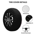 thumbnail image 2 of Naloa Rose Flowers PVC Leather Spare Tire Wheel Cover for Car Truck SUV Camper Trailer Universal Fit many size15 inch, 2 of 6