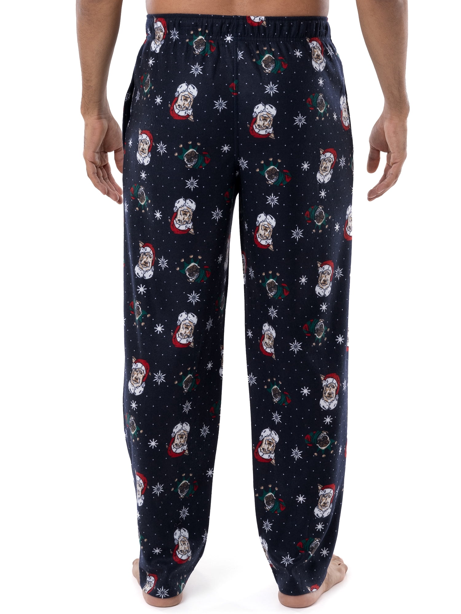 Fruit of the Loom Men's Holiday and Plaid Print Soft Microfleece Pajama Pant 2-Pack Bundle