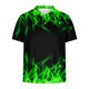 thumbnail image 4 of Camisetas de Manga Corta de los Hombres Casual Gradiente Solapa Botón Arriba Camiseta, Top Ligero para el Hogar, Uso Diario Y Cómodo, 4 of 5