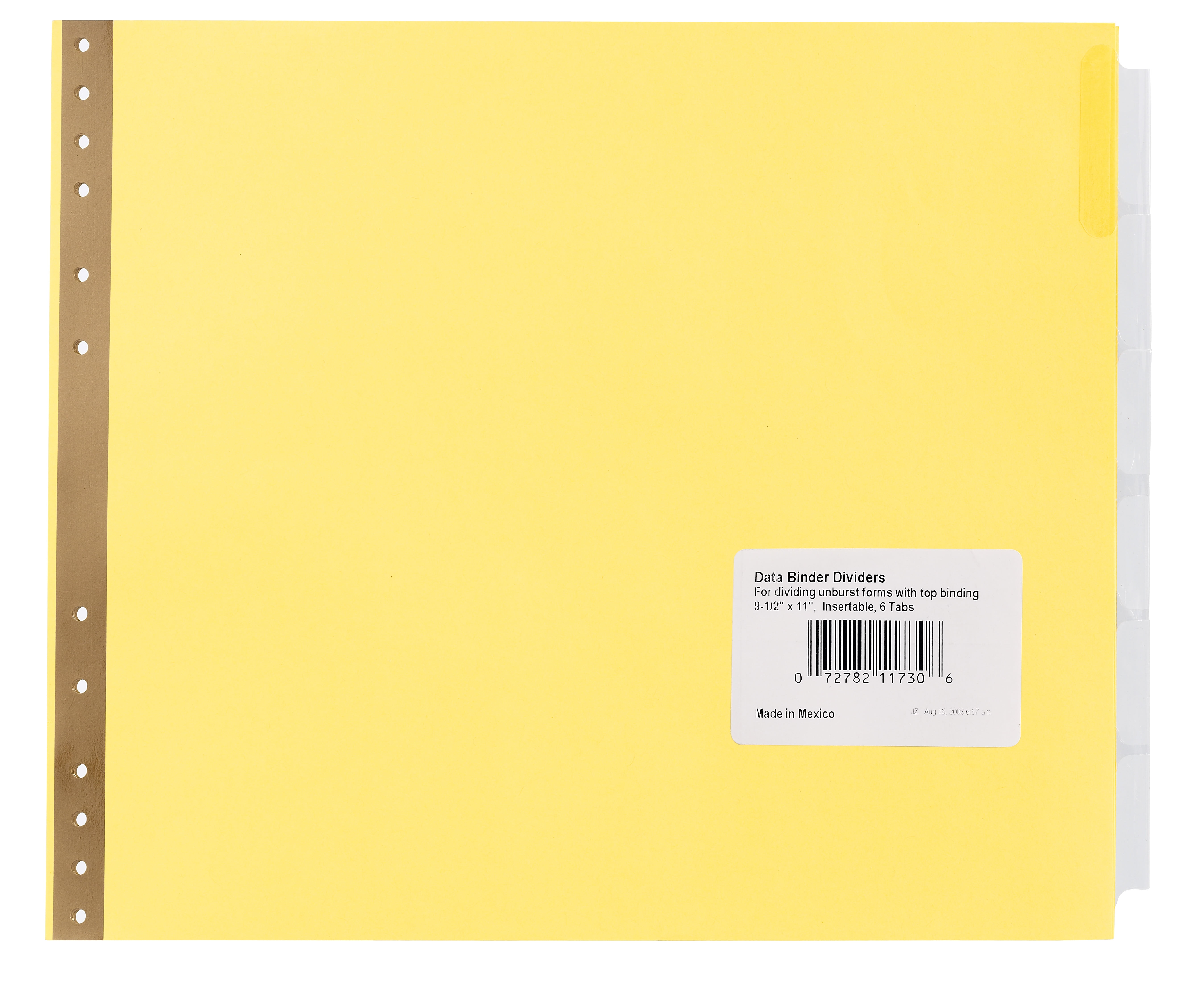 Avery Data Binder Insertable Dividers, 6Tab Set (11730)