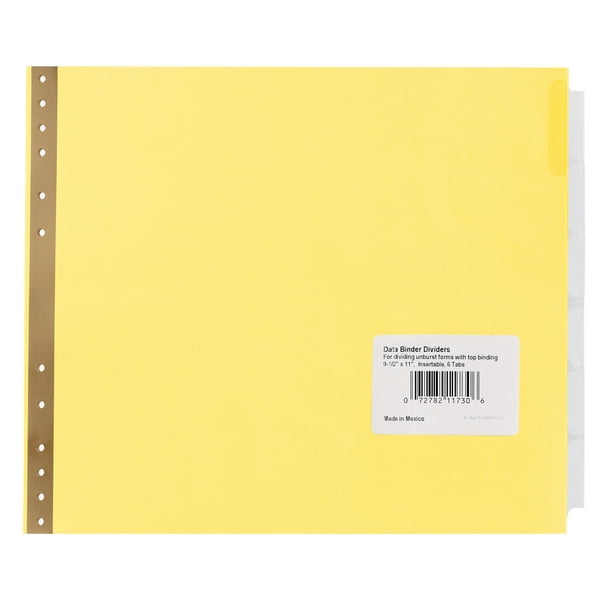 Avery Data Binder Insertable Dividers 6 Tab Set 11730 Walmart Com Walmart Com