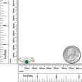 thumbnail image 6 of Gem Stone King 925 Sterling Silver and 10K Yellow Gold Green Nano Emerald and White Lab Grown Diamond 3 Stone Engagement Ring for Women (0.53 Cttw, Gemstone May Birthstone, Size 7), 6 of 6