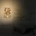 thumbnail image 2 of Yayeee 2-Pack Plug in LED Night Lights with Light Sensors Motion Detectors, Red Geometric, 2 of 7
