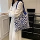 thumbnail image 4 of Bolso de crochet de leopardo bolso de hombro grande bolso de bolso de punto para mujeres (azul), 4 of 9