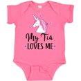thumbnail image 3 of Inktastic My Tia Loves Me Unicorn Girls Baby Bodysuit, 3 of 5