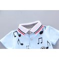 thumbnail image 3 of Mistaha Spring and Summer Leisure Note Children Clothing Children Two-piece Pants Suit Light Blue, 3 of 8