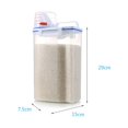 thumbnail image 4 of MesaSe Récipient de Cuisine en Plastique Scellé Croustillant Grains Réservoir de Stockage Tri Riz Boîte de Stockage Pots de Récipient de Haricots, 4 of 9