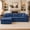 Blue, variant on Vanress 111" Modular Sectional Sofa, Corduroy Boneless Sofas for Living Room, Deep Seat Memory Foam L-Shape Couch with Ottoman, Convertible Modular Sofa Couch, No Assembly (Beige)