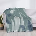 thumbnail image 6 of YFYANG Lightweight Warm Flannel Blanket, Plant Line Art Throw Blanket for Bed, Sofa, Travel, Camping, 80"x60", 6 of 7