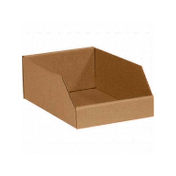 Box Packaging Corrugated Open Top Bin/Box, Kraft 50/Case Walmart