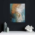 thumbnail image 5 of Nawypu Teal Abstract Canvas Wall Art Blue and Brown Abstract Pictures Wall Decor for Living Room Teal and Gray Abstract Art Navy Blue and Teal Wall Art Turquoise Abstract Canvas Artwork  No Frame, 5 of 5