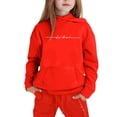 thumbnail image 5 of Gelikeya Cute Hoodies for Kids Girls Long Sleeve Fahsion Prints Hooded Sweatshirts Sweatpants 2pcs Fall Winter Outfit Clothes 1-9Y (Red, 1-2 Years), 5 of 5