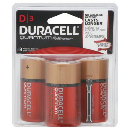 Duracell Quantum Alkaline D Batteries, 3 Count